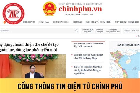 Cổng Thông tin điện tử Chính phủ .